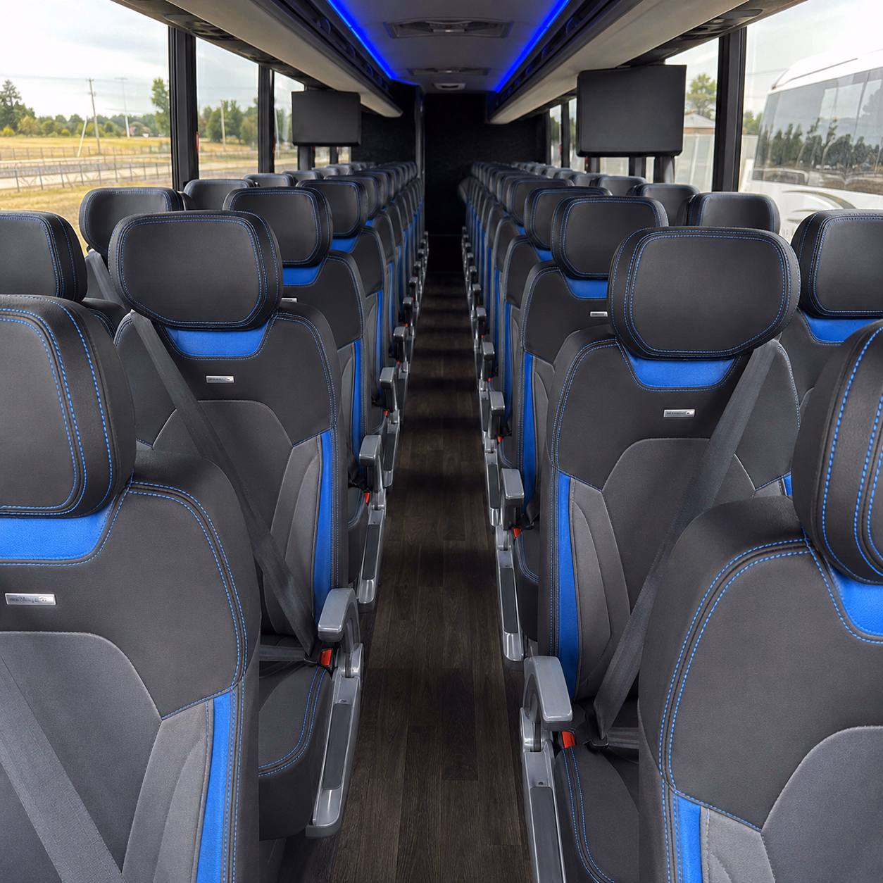 oceanside charter bus rental interior