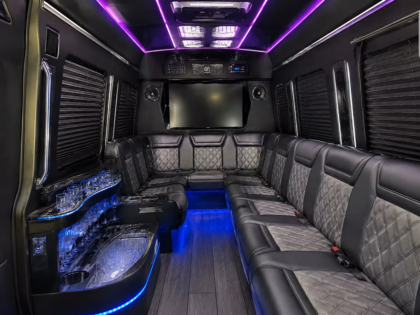 temecula 18 passenger party bus interior